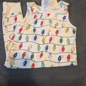 Hanna Andersson Festive Light Bulb Print Baby Romper 12-18mo